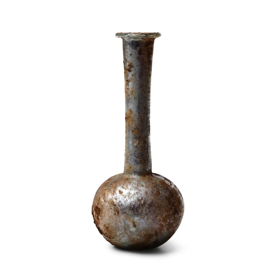 Roman Blue Glass Flask