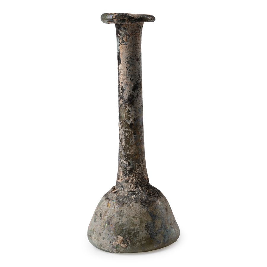 Roman Tall Glass Flask