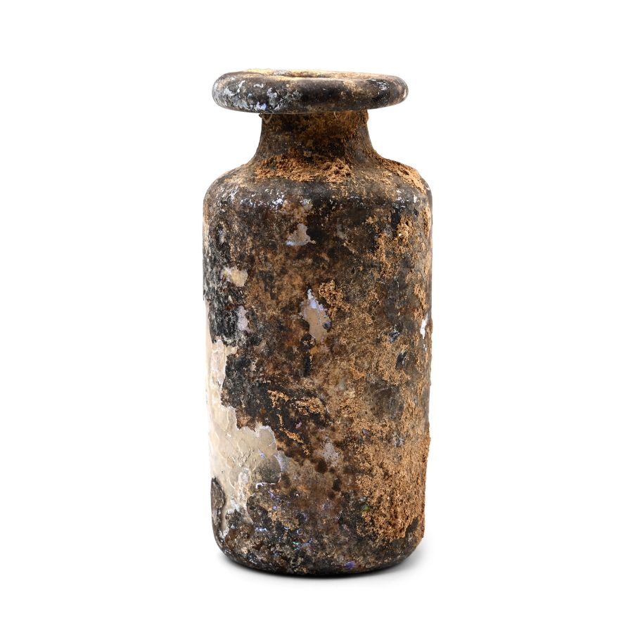 Roman Iridescent Glass Flask