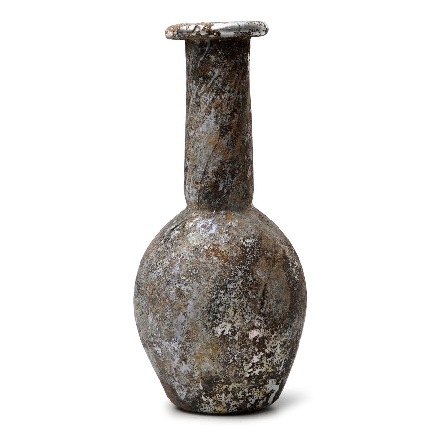 Roman Iridescent Glass Flask
