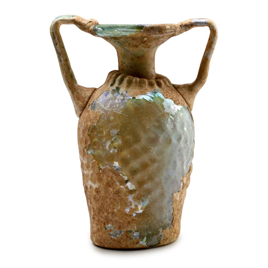 Roman Glass Two-Handled Jar