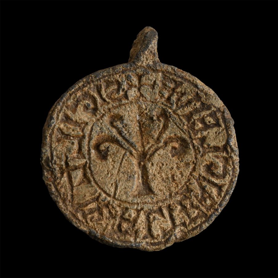 Medieval Lead Seal Matrix of Walter Gleive