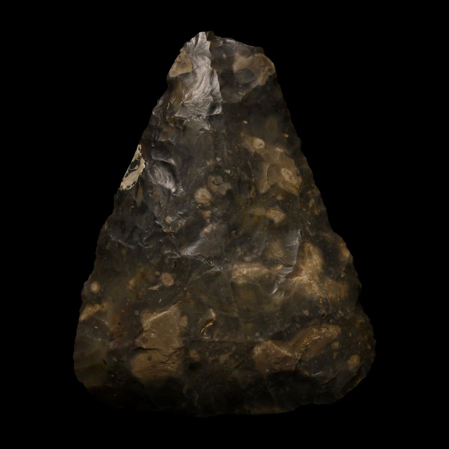 Stone Age Acheulean Triangular Knapped Flint Hand Axe