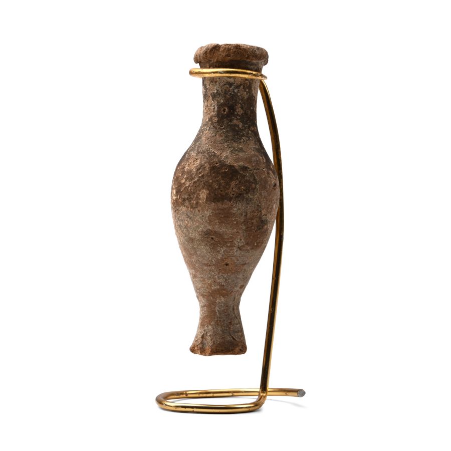 Greek Terracotta Spindle Flask