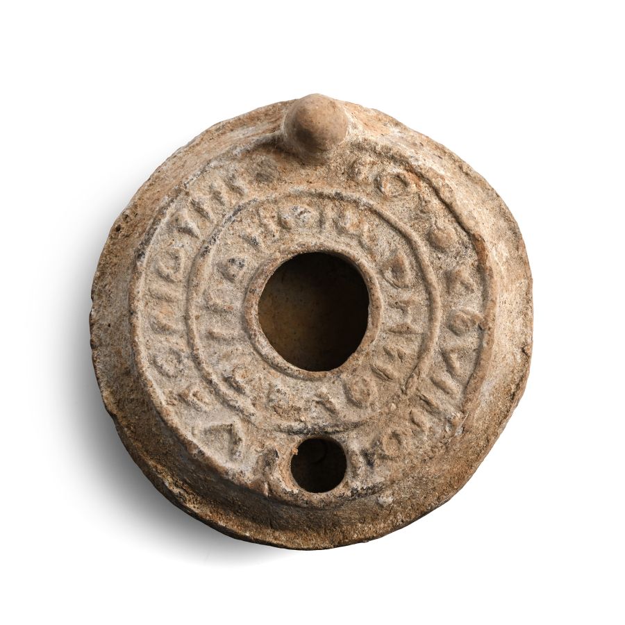 Byzantine Holy Land Terracotta Oil Lamp