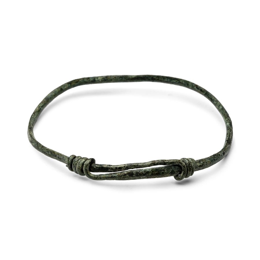 Celtic Bronze Armlet with Coiled Bezel