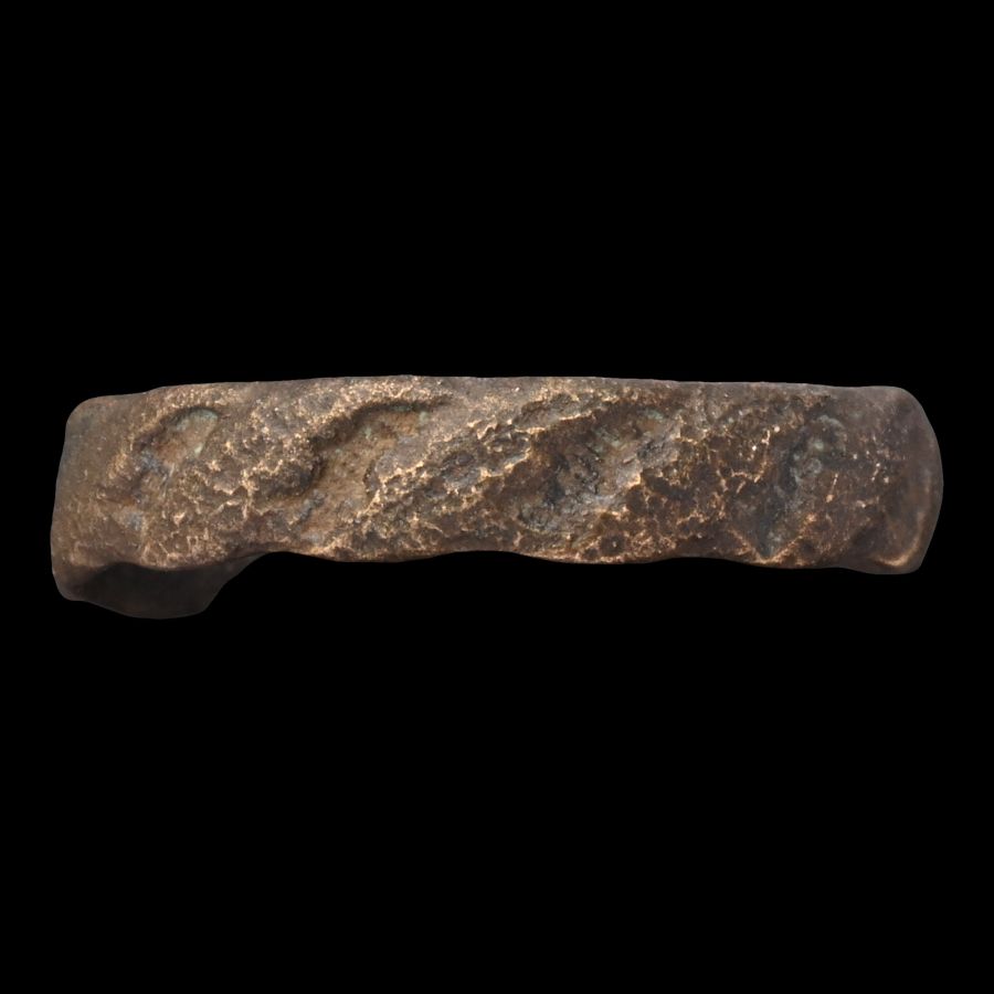 Medieval Bronze Ring with Ropework Design