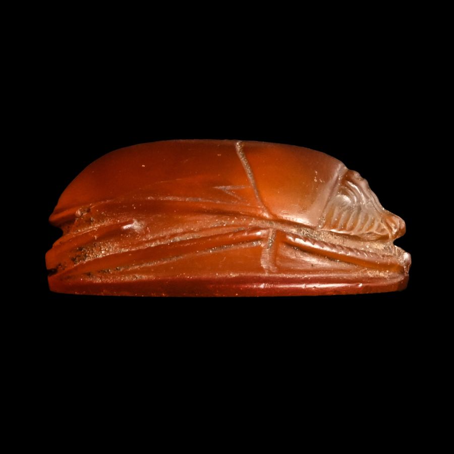 Large Egyptian Carnelian Scarab