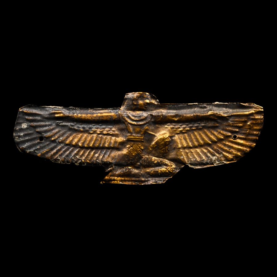 Egyptian Gold Plaque with Winged Goddess
