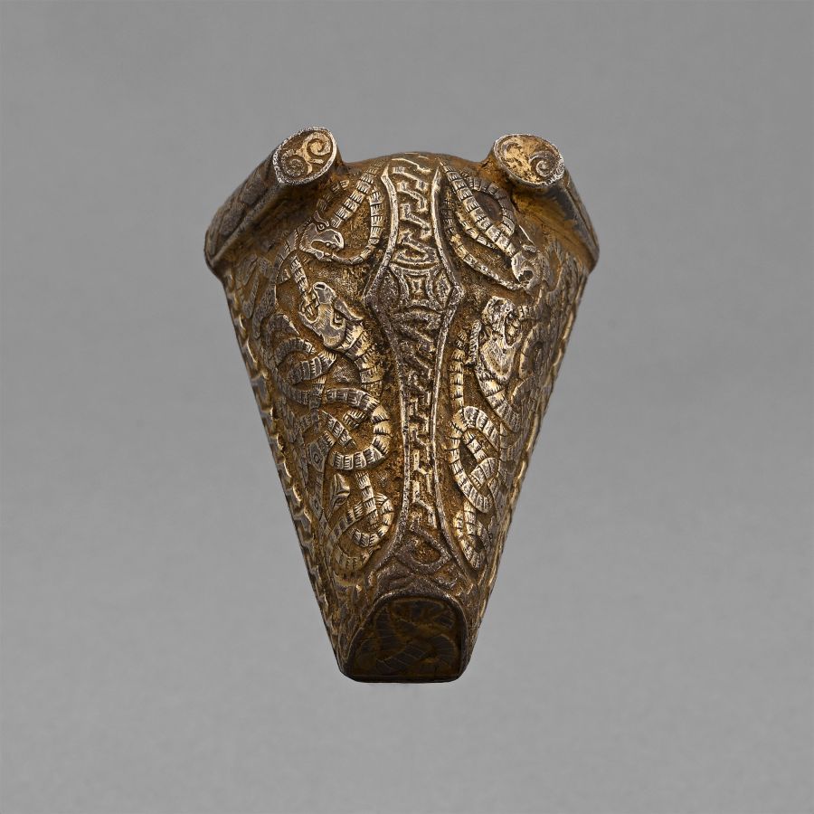 Viking Silver-Gilt Bronze Boar-Headed Brooch