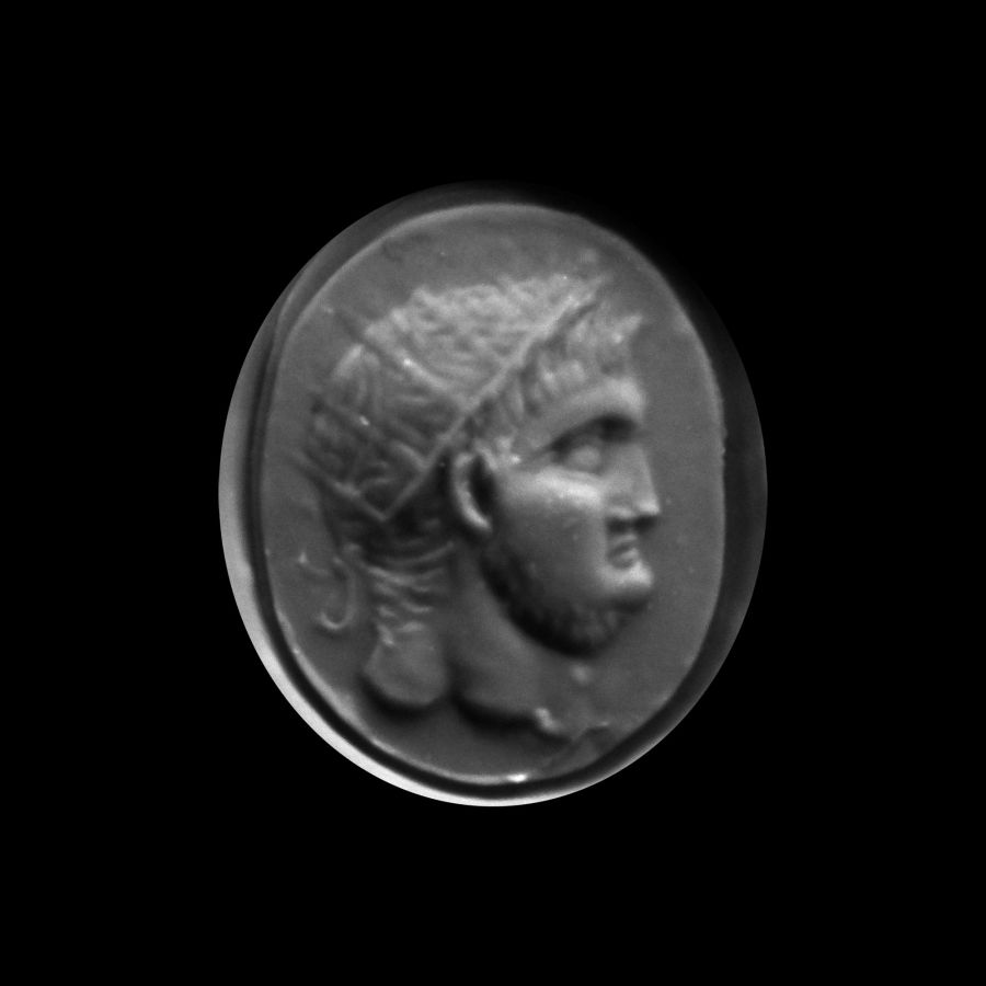 Renaissance Carnelian Intaglio of the Roman Emperor Nero in Gold Ring