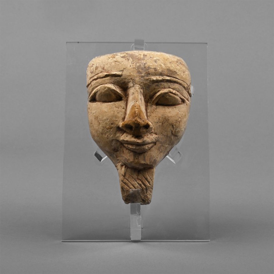 Phoenician Limestone Funerary Mask