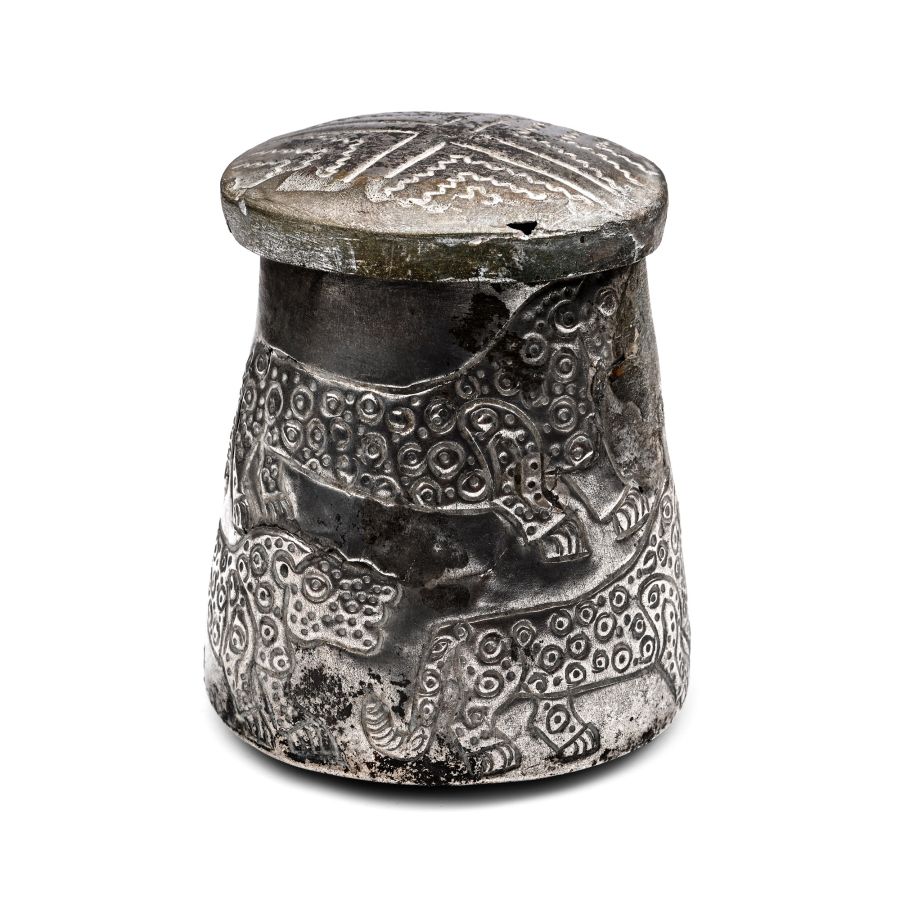 Elamite Silver Beaker with Leopards
