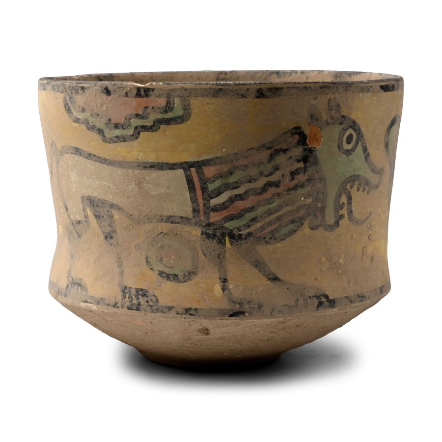 Indus Valley Terracotta Bowl with Bull and Lion