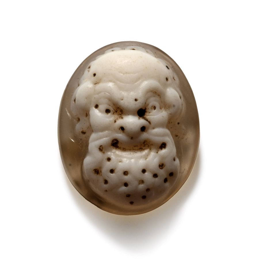 Roman Agate Cameo of a Theatrical Mask of Pornoboskos
