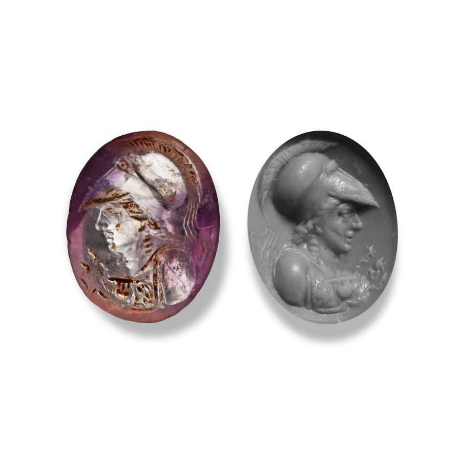 Roman Amethyst Gemstone of the Goddess Minerva