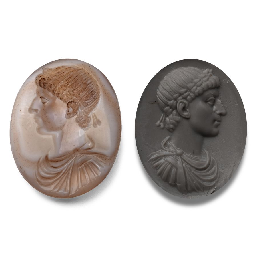 Neoclassical Agate Gemstone of a Late Roman Emperor