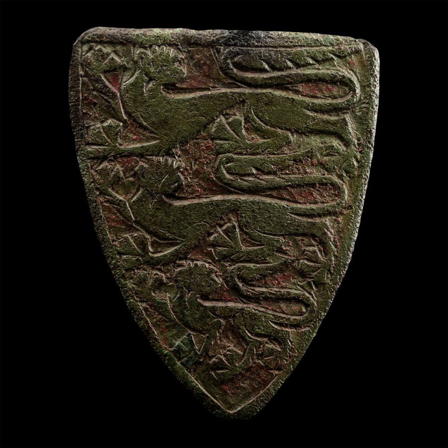 Large Medieval Knight's Bronze Royal Heraldic Horse Harness Mount