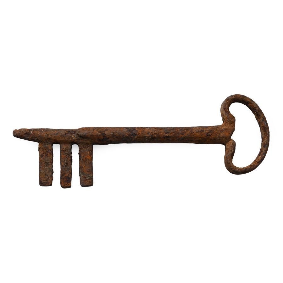 Large Tudor or Stuart Period Iron Door Key