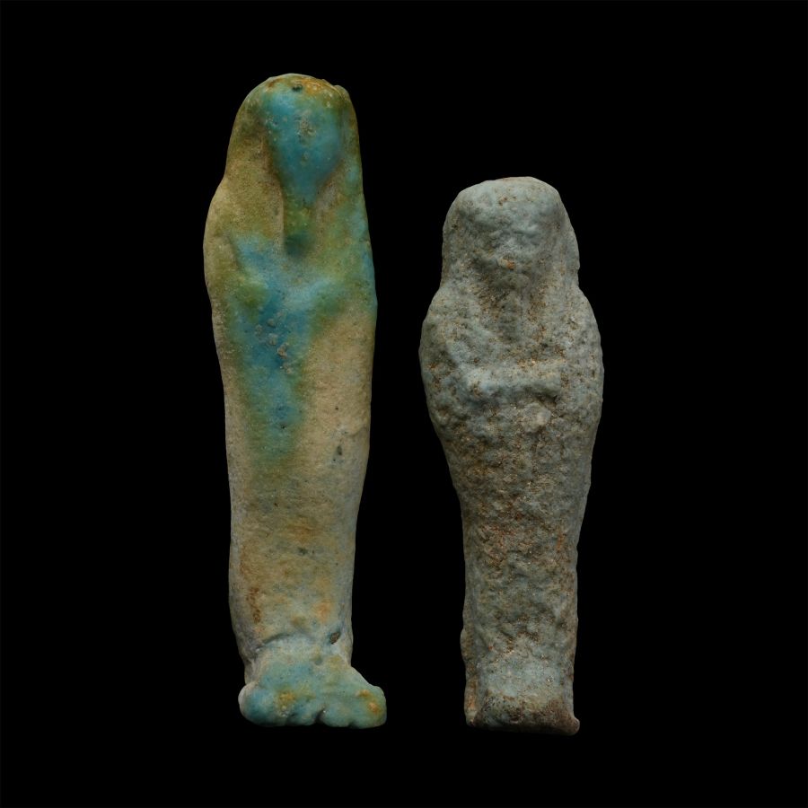 Egyptian Faience Shabti Group