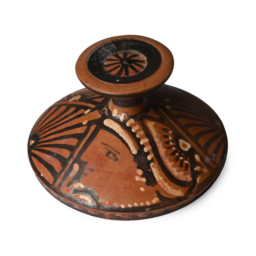 Greek Apulian Lekanis Lid with Lady of Fashion