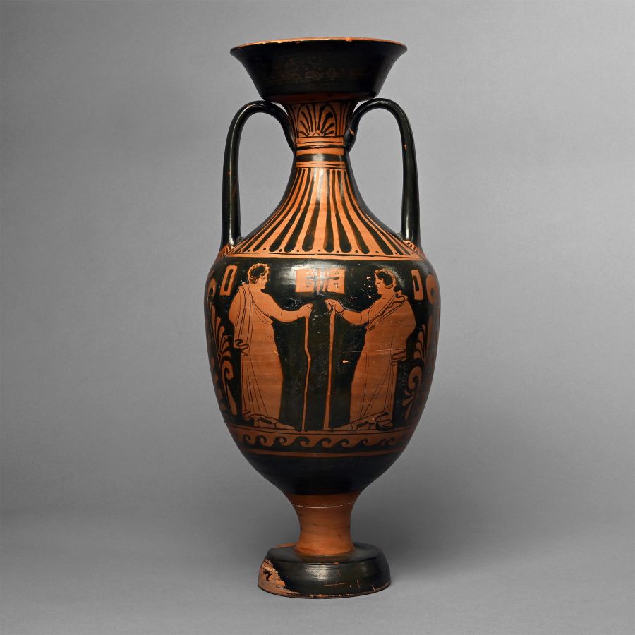 Large Greek Red-Figure Amphora with Dionysian Scenery