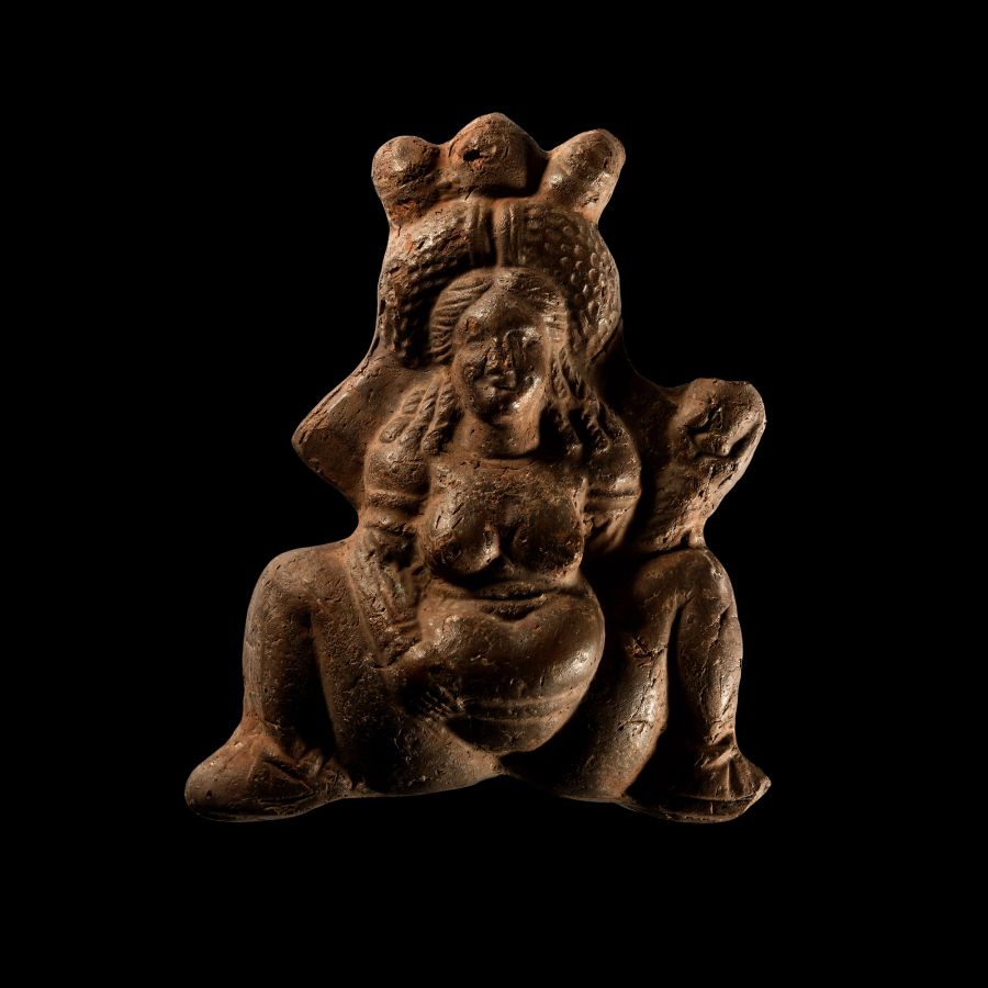 Large Romano-Egyptian Terracotta Figure of Baubo