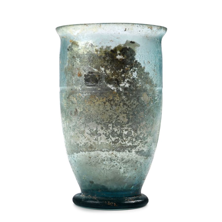 Roman Glass Goblet with Cut Design