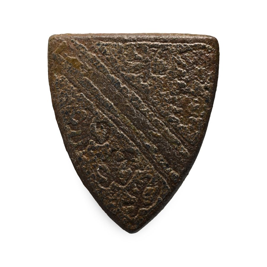 Medieval Knight's Enamelled Bronze Heraldic 'De Bohun, Earls of Hereford' Horse Harness Stud