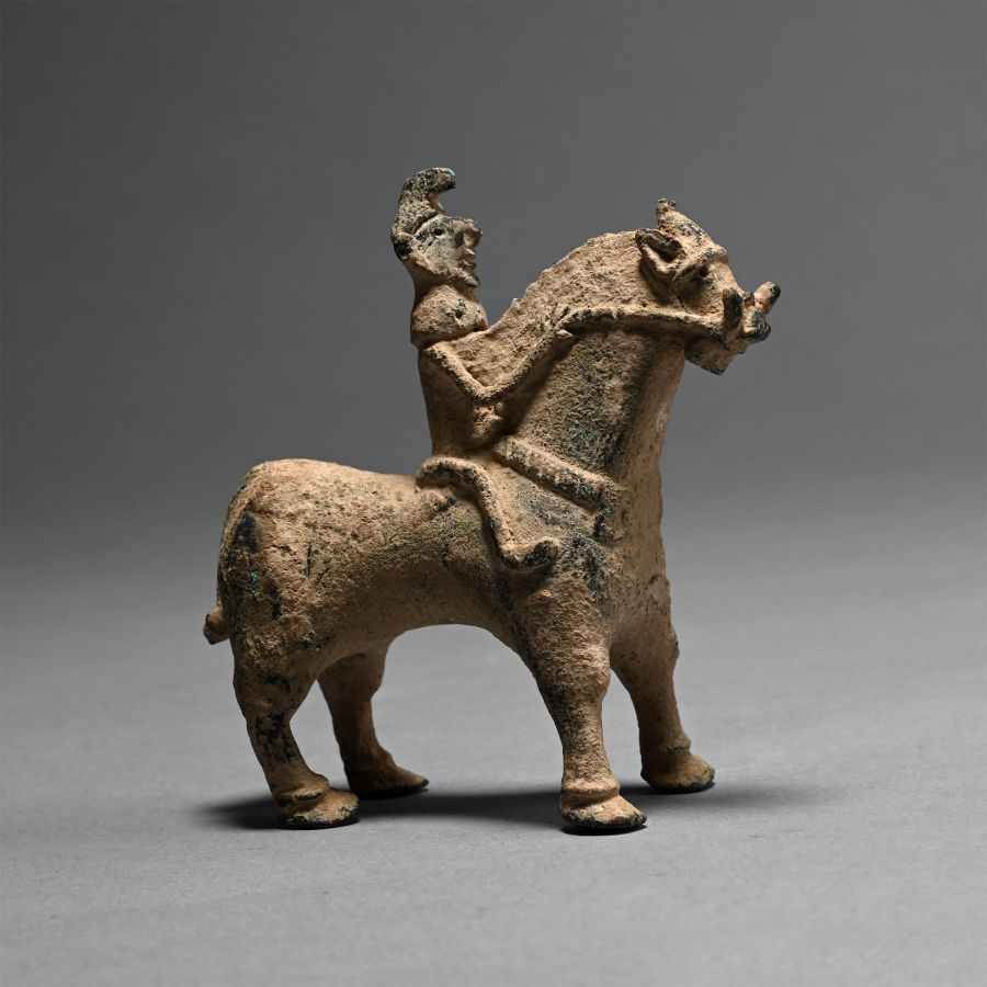 Western Asiatic Bronze Statuette of a Levantine Cavalryman