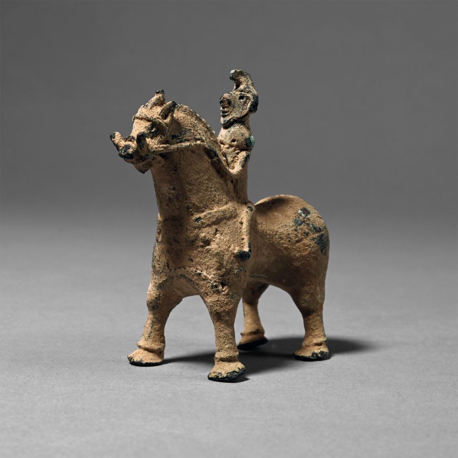 Western Asiatic Bronze Statuette of a Levantine Cavalryman