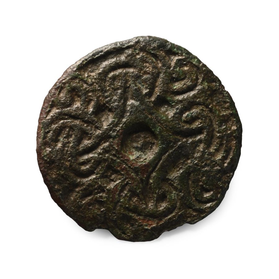 Anglo-Saxon Bronze Borre Style Disc Brooch
