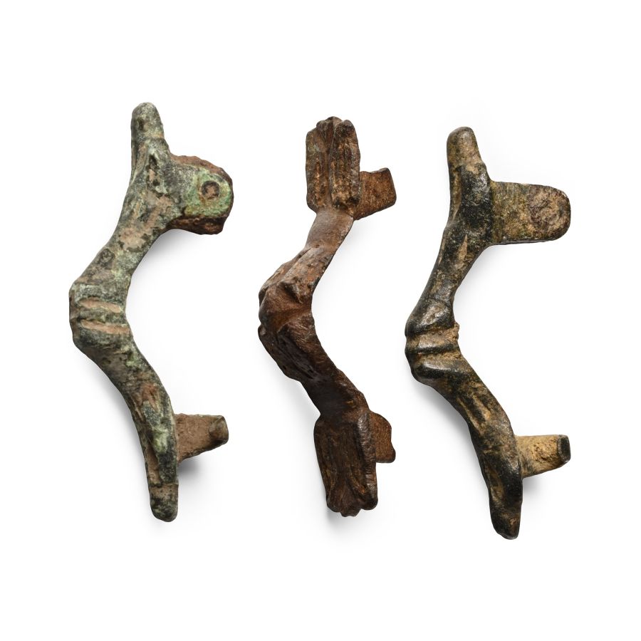 Anglo-Saxon Bronze Equal-Arm Brooch Group