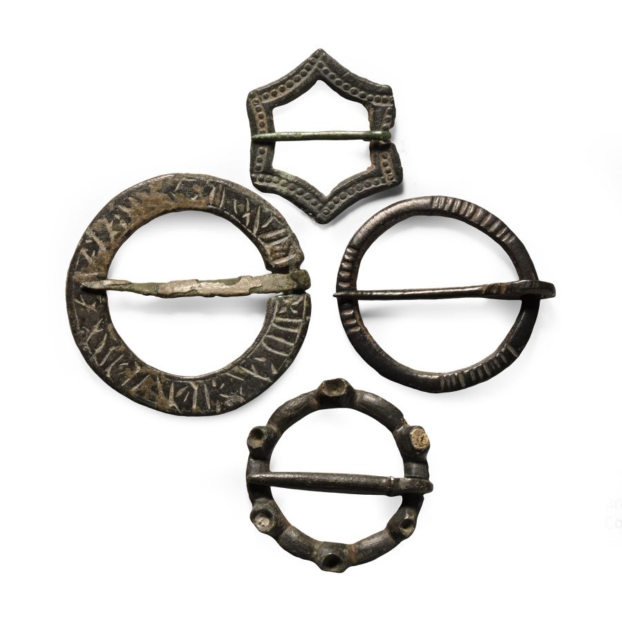 Medieval Bronze Ring Brooch Collection