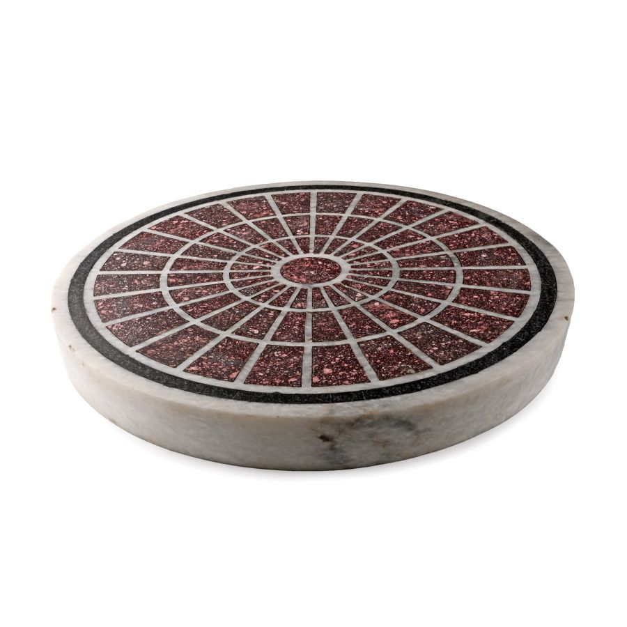 Imperial Porphyry Specimens from the Grand Tour Set into a Marble Table Top