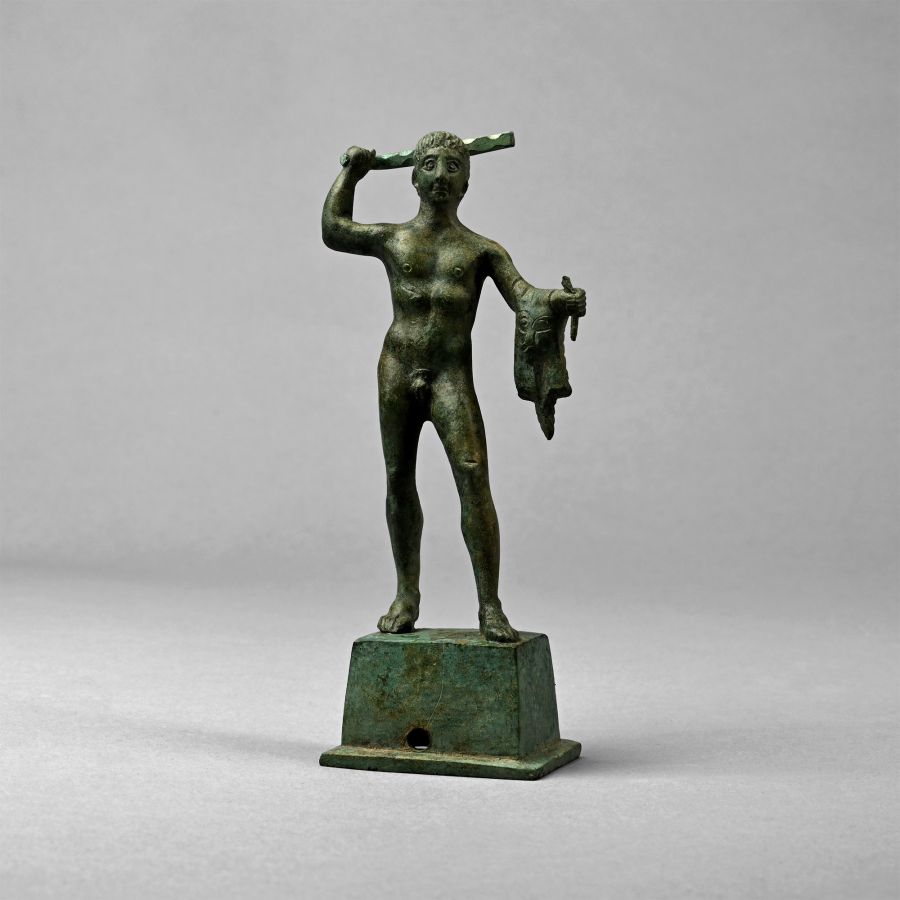 Roman Bronze Statuette of Hercules