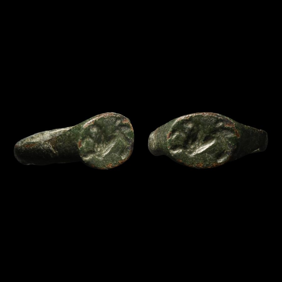 Romano-Celtic Bronze Ring with Horse