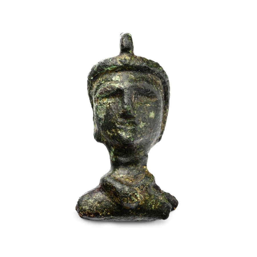 Celtic Bronze God Cauldron Mount