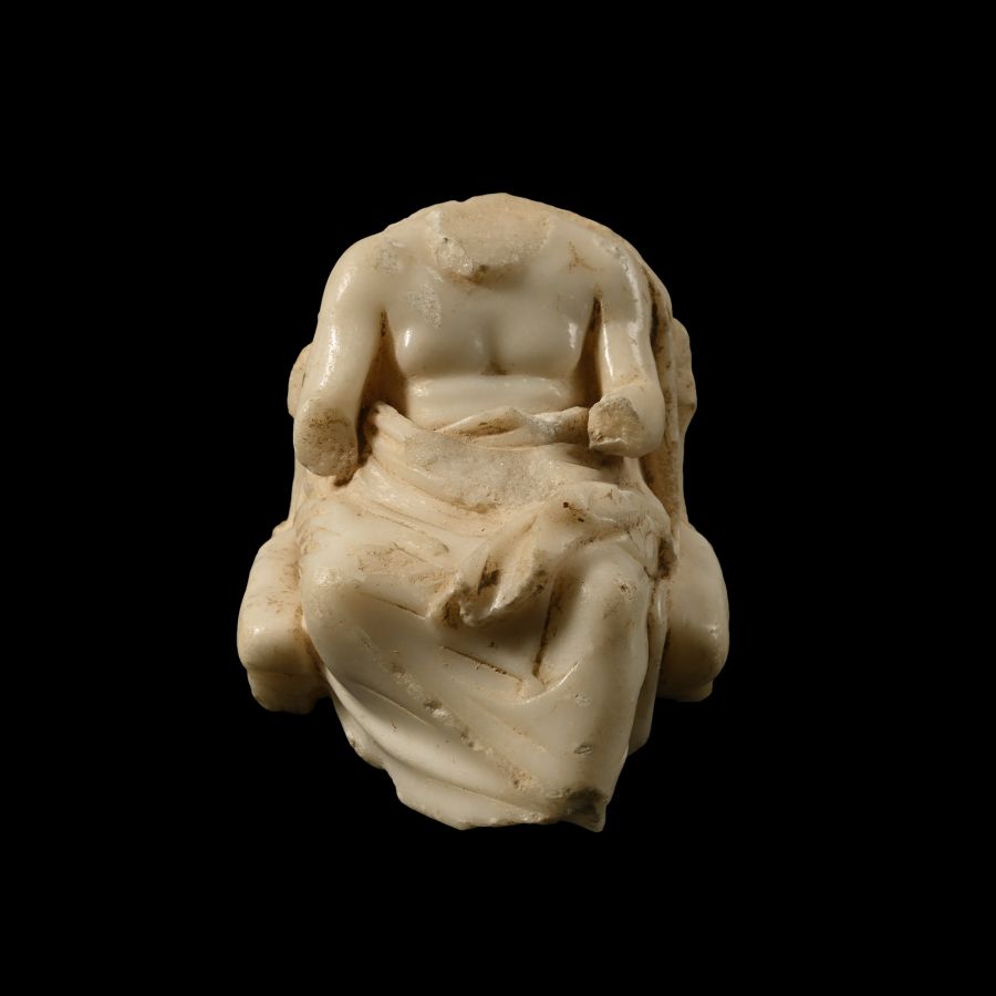 Greek Marble Figure of a Seated God or Philosopher