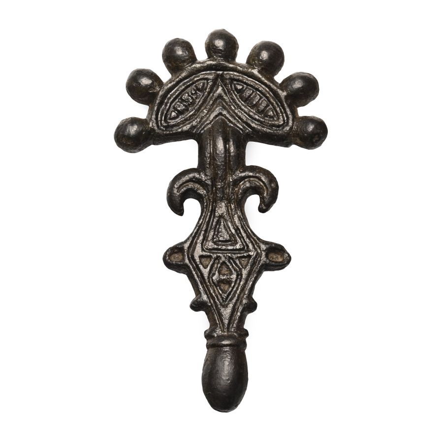 Gothic Bronze Radiate-Headed Brooch