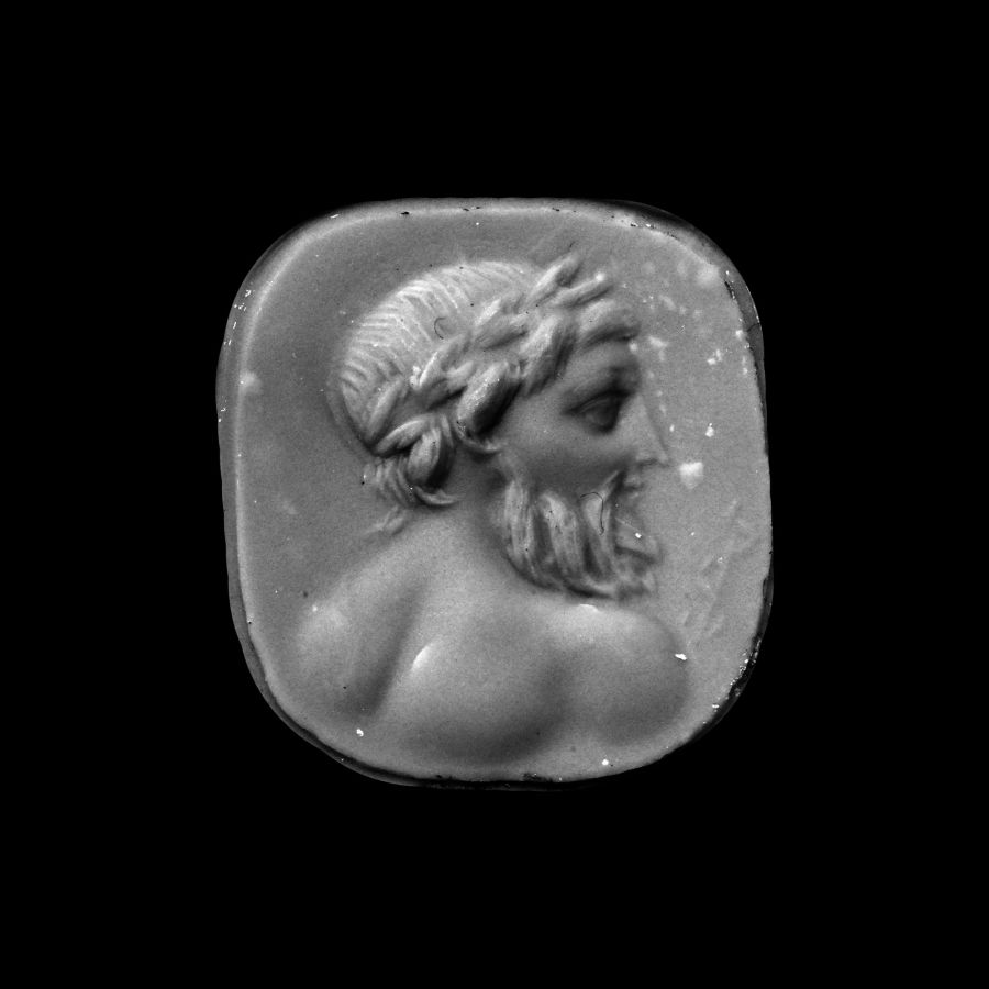 Eastern Roman Gold Ring with Rock Crystal Gemstone of Asclepius the God of Medicine