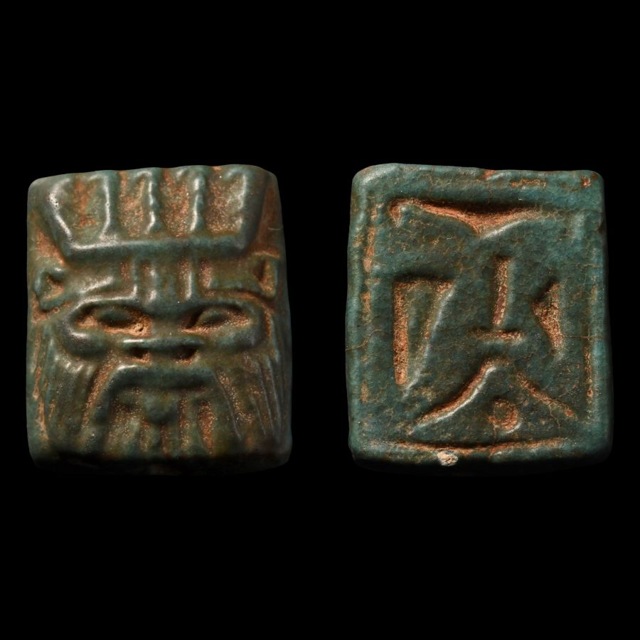 Egyptian Faience Bes Amulet
