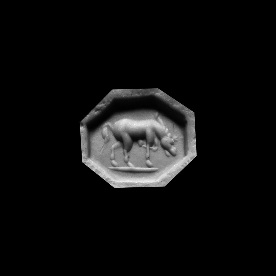 Roman Silver Ring with Horse Gemstone