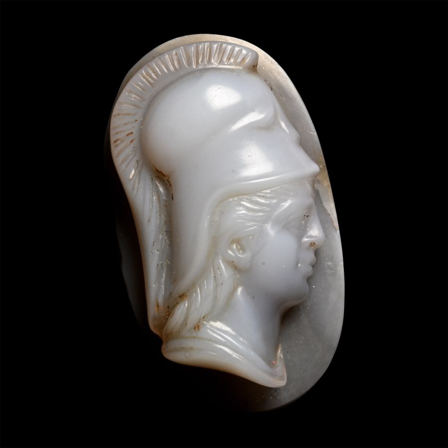 Post-Classical Agate Cameo with the Goddess Minerva
