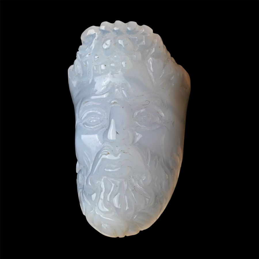 Post Medieval Agate Carved Face of a Bearded Man