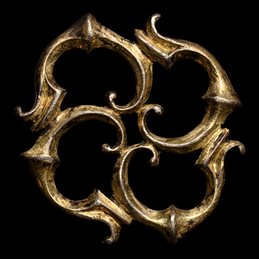 Roman Silver-Gilt Trumpet Brooch