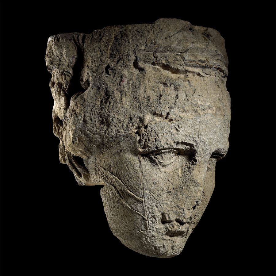 Three Times Life-Size Roman Head of the Goddess Diana