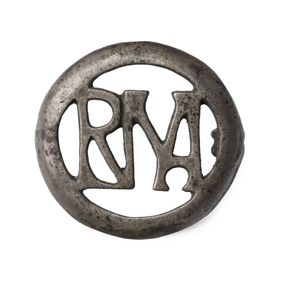Roman Silver 'ROMA' Plate Brooch