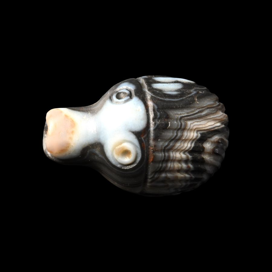 Western Asiatic Banded Agate Animal Bead
