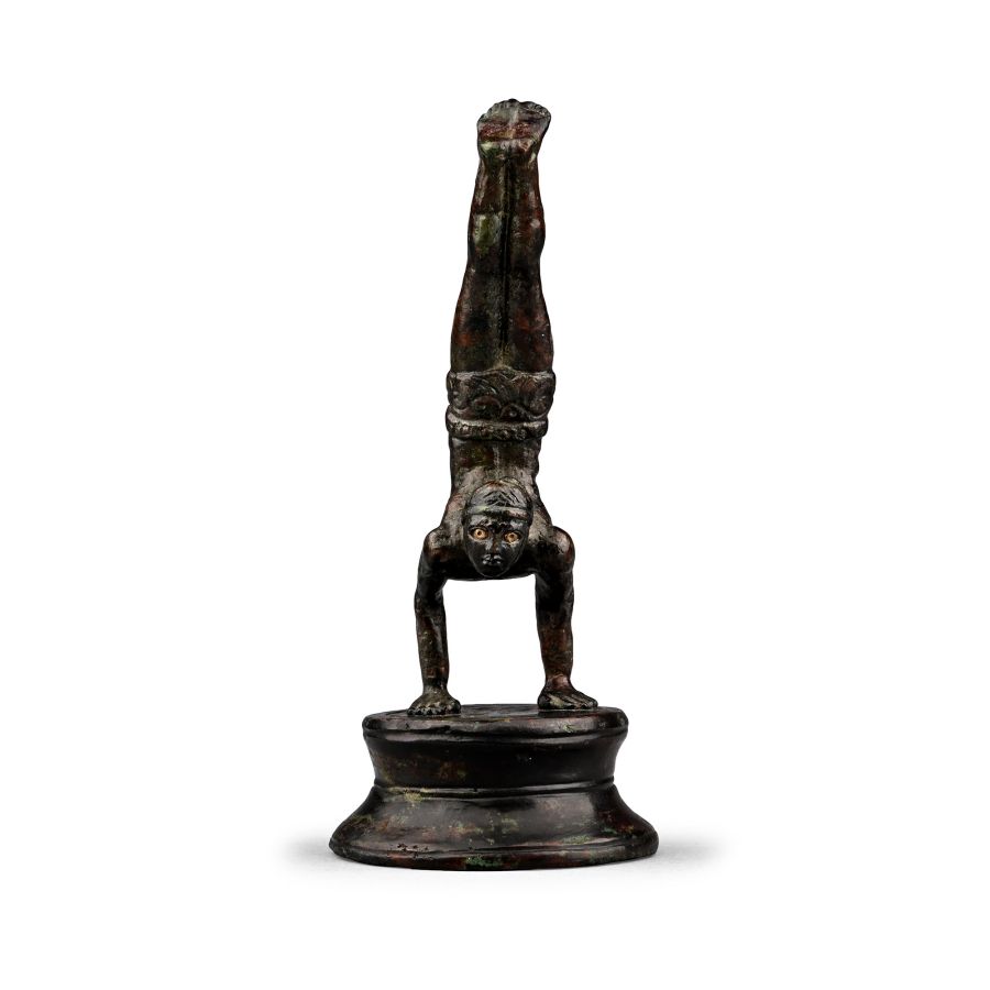 Roman Bronze Hand-Standing Acrobat